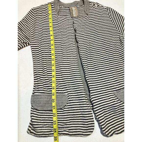 Anthropologie Dolan Gray White Stripe Open Front Cardigan Duster Jacket Size M - Picture 8 of 10